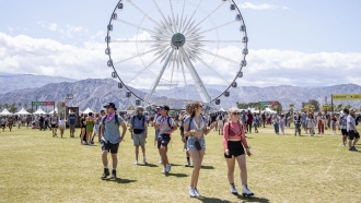 Festivalgoers are seen at the Coachella Music & Arts Festival