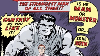 A comic shows the character of Hulk.