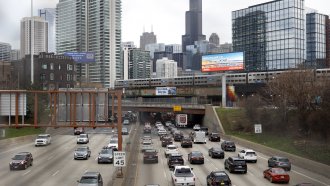 Heavy traffic in Chicago