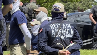 Patriot Front members being arrested