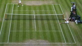 A grass court at Wimbledon