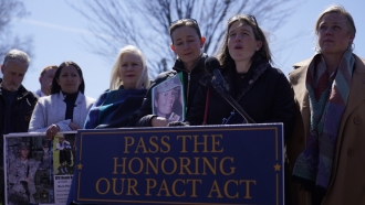 A press conference on the PACT Act to benefit burn pit victims on Capitol Hill