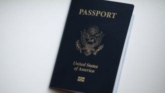 The cover of a U.S. Passport.