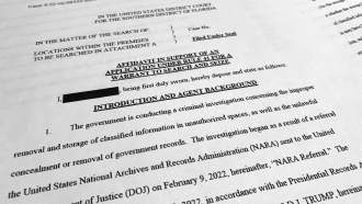 FBI affidavit in support of searching former President Donald Trump's Mar-A-Lago Resort.