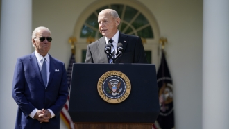 President Joe Biden and Medicare recipient Bob Parant.