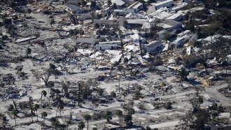 Debris from Hurricane Ian in Florida