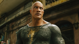 This image released by Warner Bros. Pictures shows Dwayne Johnson in a scene from "Black Adam."