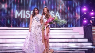 Miss Universe 2021 appeared onstage with Miss USA 2022 R’Bonney Gabriel.