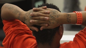 An inmate from SF County men's jail in San Bruno, California.