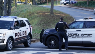 Charlottesville Police secure a crime scene.
