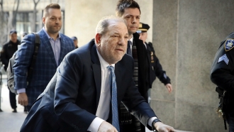 Harvey Weinstein arrives at a Manhattan courthouse as jury deliberations continue in his rape trial