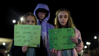 Children at a vigil