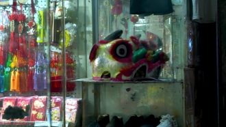 Photo of a dragon in a shop in Chinatown