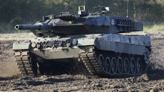 A Leopard 2 military tank
