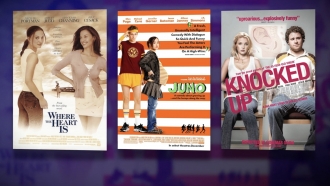 Multiple movie posters are shown.