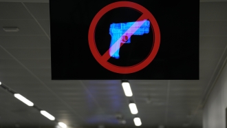 Signage prohibiting guns at an airport