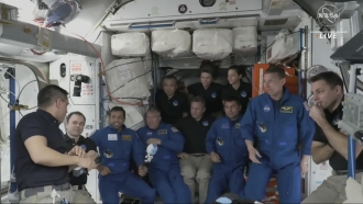 Astronauts on the International Space Station.