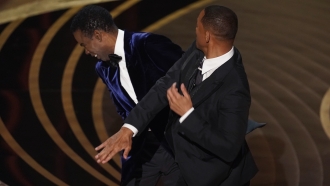 Will Smith hits presenter Chris Rock on stage at the Oscar's.