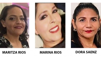 Sisters Maritza Rios, 47, and Marina Rios, 48, and their friend, Dora Saenz, 53