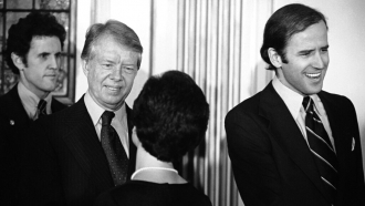 Jimmy Carter and Joe Biden in 1978.