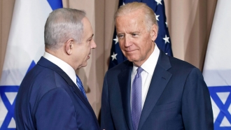 Israeli Prime Minister Benjamin Netanyahu and Vice President Joe Biden.