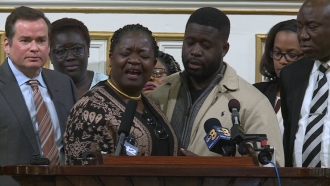 Irvo Otieno's family at a news conference.