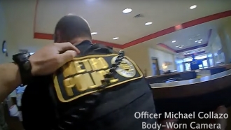 Officer Michael Collazo follows fellow officer toward shooter.