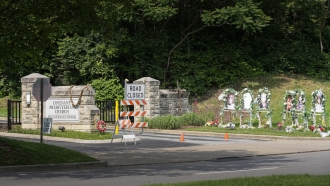 An entrance to The Covenant School in Nashville