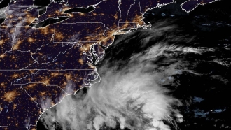 A storm in the Atlantic Ocean on Thursday, September 21
