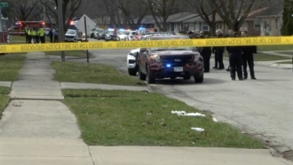 One of the crime scenes after multiple stabbing attacks in Rockford, Illinois.