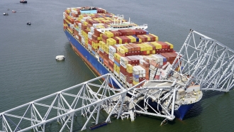 Cargo ship crashes into the Francis Scott Key Bridge in Baltimore