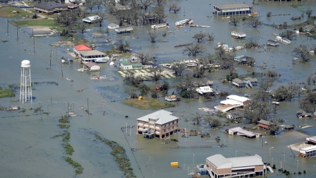 Hurricane Laura near Lake Charles, Louisiana.