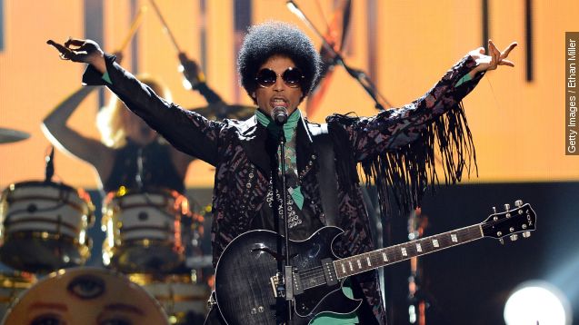 Musician Prince performs onstage during the 2013 Billboard Music Awards at the MGM Grand Garden Arena on May 19, 2013.