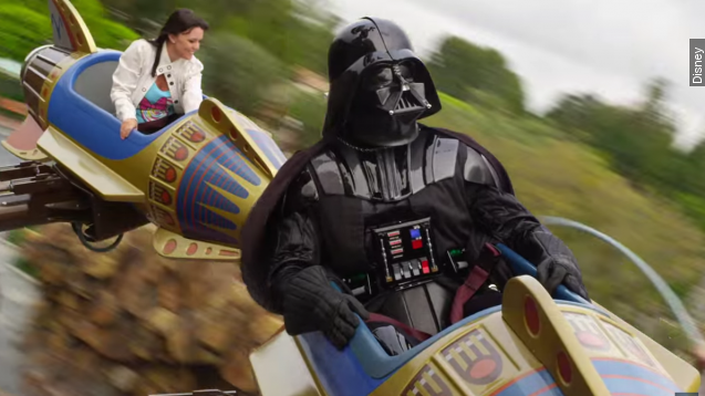 Darth Vader on a Disneyland ride