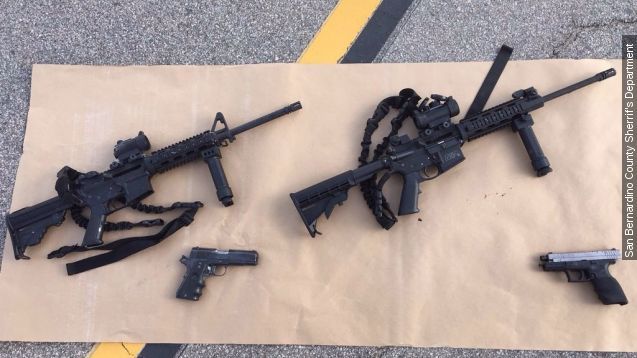 The weapons used in the San Bernardino shooting.
