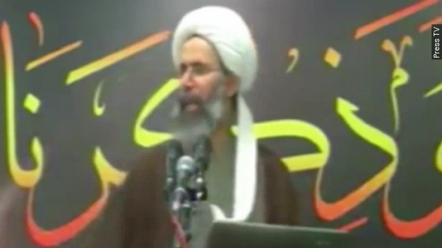 Shiite cleric Nimr al-Nimr gives a lecture.