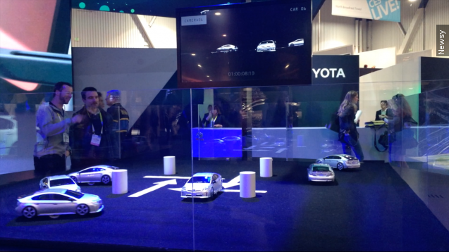 A display on the CES 2016 show floor.
