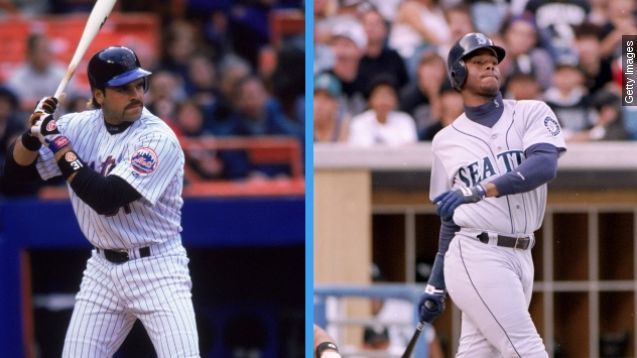 Mike Piazza and Ken Griffey Jr. were both inducted into the Baseball Hall of Fame