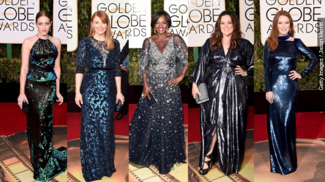 Women on red carpet for Golden Globes