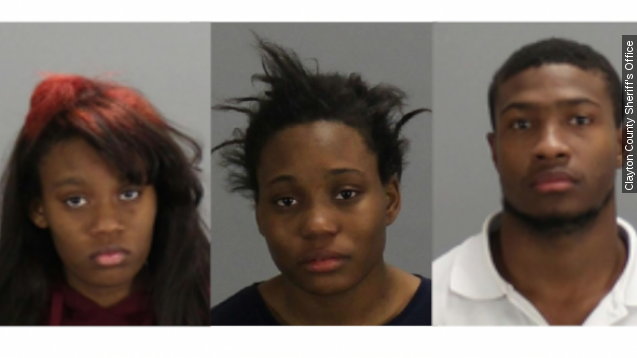 The three adult suspects allegedly involving in a sex trafficking ring in Clayton, County Georgia.