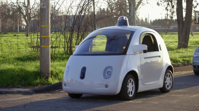 One of Google's self-driving cars.
