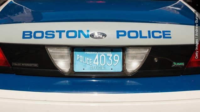 A Boston police car.