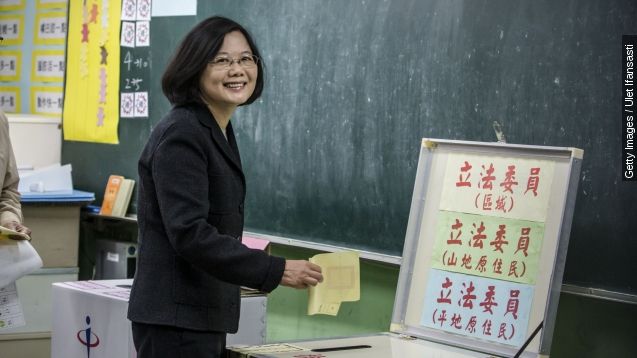 Tsai Ing-wen voting