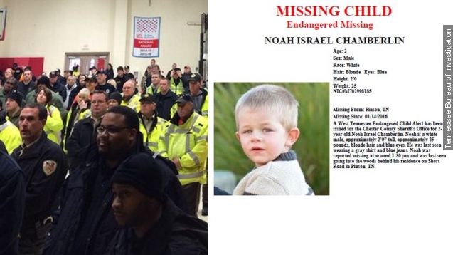 Search crews looking for missing toddler Noah Chamberlin