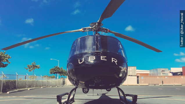 Uber chopper on the ground