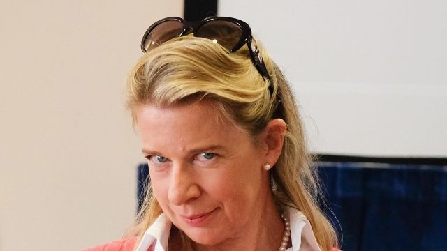 Commentator Katie Hopkins during the UK Independence Party annual conference where she spoke to a fringe group about electoral reform on September 25, 2015 in Doncaster, England.