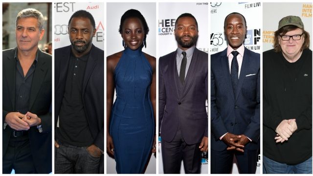 Idris Elba,Lupita Nyong'o,David Oyelowo,Don Cheadle,Michael Moore,George Clooney