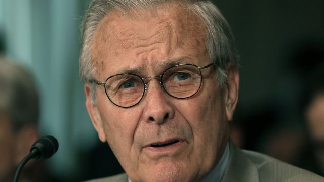 Former Defense Secretary Donald Rumsfeld.
