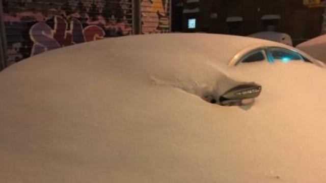 Craigslist posting for snow covered car.