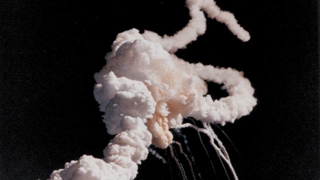 On January 28, 1986, the Space Shuttle Challenger and her seven-member crew were lost when a ruptured O-ring in the right Solid Rocket Booster caused an explosion soon after launch.